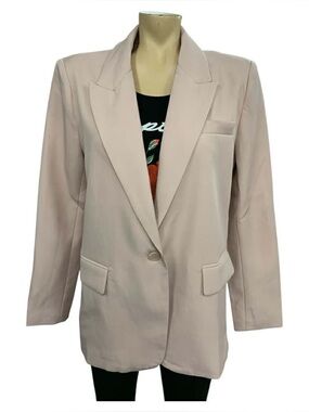 Madison The Label NWT Blush Single-Button Tailored Blazer Size M